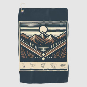 Classic/vintage outdoors/wilderness golf towel