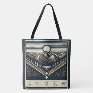 Classic/vintage outdoors/wilderness tote bag