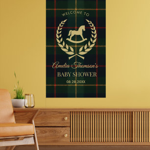 Classic Vintage Polo Horse Party Baby Shower Poster