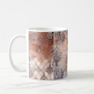 Classic vintage print with patchwork, paisley elem coffee mug