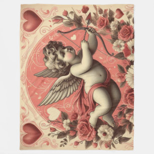 Classic/Vintage/Retro Cupid Valentine's day Fleece Blanket