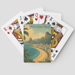 Classic Vintage Rio de Janeiro Brazil Copacabana Playing Cards