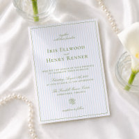 Classic Vintage Sage Green & Blue Wedding