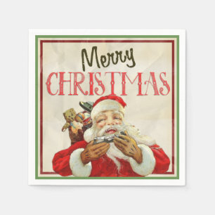 Classic Vintage Santa Claus Christmas Napkin