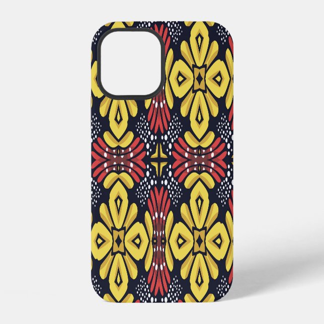 Classic Vintage: Seamless Flower Pattern iPhone Case (Back)