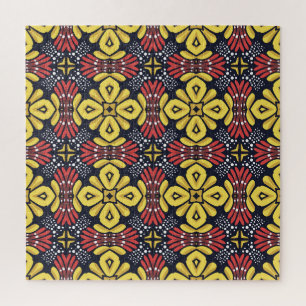 Classic Vintage: Seamless Flower Pattern Jigsaw Puzzle