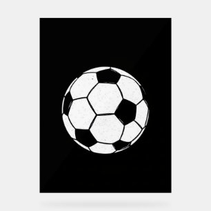 Classic Vintage Soccer Ball Distressed Sports Illu Acrylic Sign