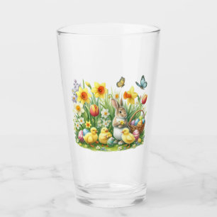 Classic/Vintage spring rabbit/chicken Glass