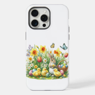 Classic/Vintage spring rabbit/chicken iPhone 15 Pro Max Case