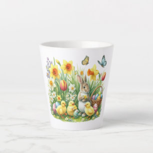 Classic/Vintage spring rabbit/chicken Latte Mug