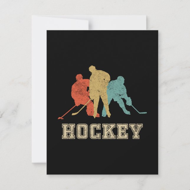 Classic Vintage Style Ice Hockey (Front)