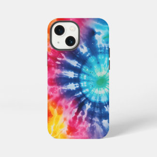 Classic Vintage Style Rainbow Tie Dye Design iPhone 13 Mini Case