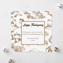 Classic Vintage Thanksgiving Minimalist Rustic 