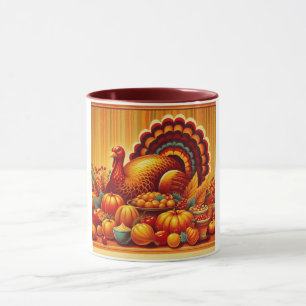 classic/vintage Thanksgiving Turkey Mug