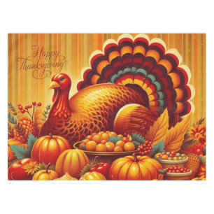 classic/vintage Thanksgiving Turkey Tablecloth