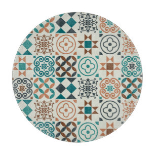 Classic Vintage Tile Pattern Cutting Board