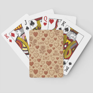 Classic, vintage Valentine's Day patterned Playing Cards