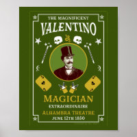Classic vintage victorian magic Illusionist  