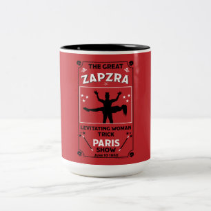 Classic vintage victorian Magic Show Two-Tone Coffee Mug