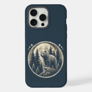 Classic/vintage wilderness bear iPhone 15 pro max case
