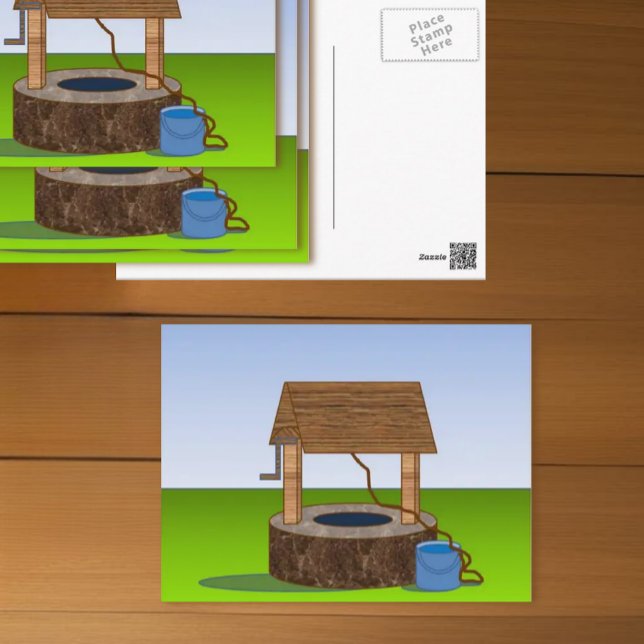 Classic Vintage Wishing Well Postcard (Creator Uploaded)