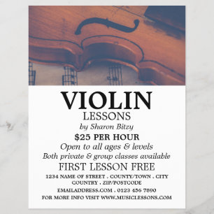 Classic Violin, Violin Lessons Advertising Flyer