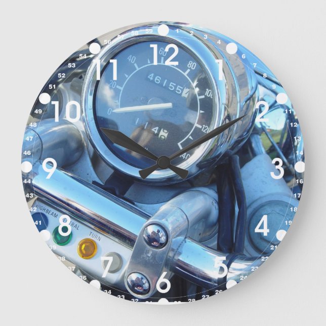 Classic Virago Motorcycle Dash Large Round Clock (Front)