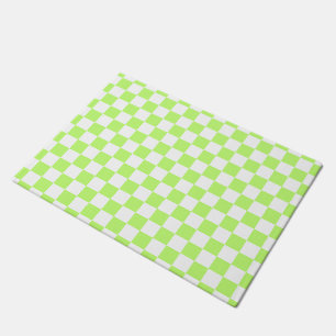 Classic visual lime chequerboard doormat