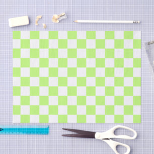Classic visual lime chequerboard  tissue paper