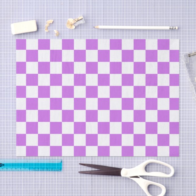 Classic visual magenta checkerboard  tissue paper (Craft)
