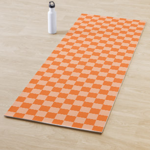 Classic visual magenta checkerboard yoga mat