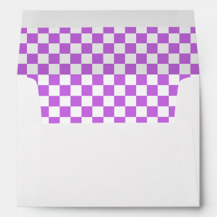 Classic visual magenta chequerboard  envelope