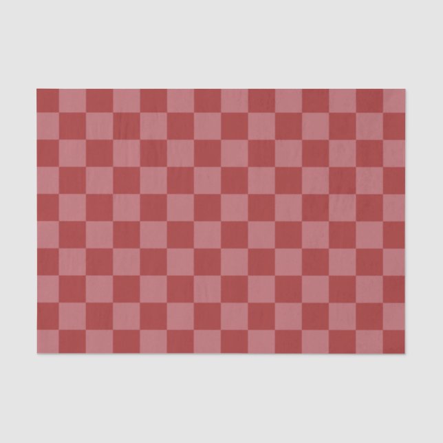 Classic visual magenta chequerboard  tissue paper (Front)