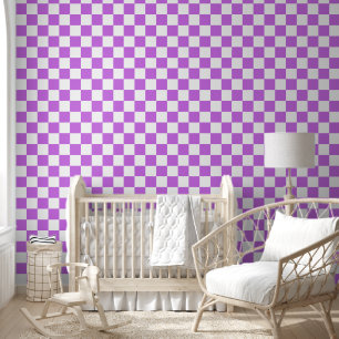 Classic visual magenta chequerboard wallpaper
