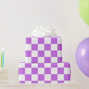 Classic visual magenta chequerboard wrapping paper