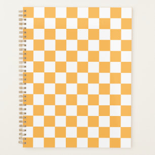 Classic visual peach checkerboard  planner
