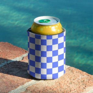 Classic visual sapphire checkerboard can cooler