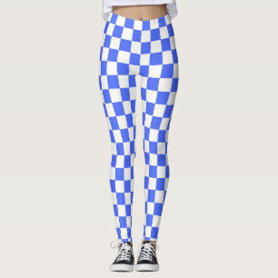 Classic visual sapphire chequerboard leggings