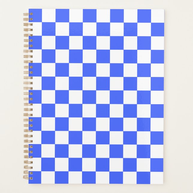 Classic visual sapphire chequerboard  planner (Front)