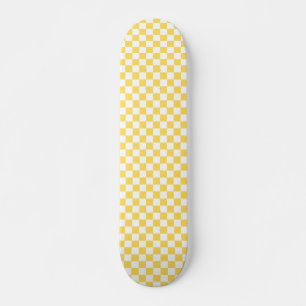 Classic visual yellow checkerboard  skateboard