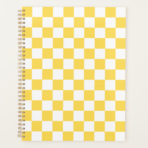 Classic visual yellow chequerboard planner