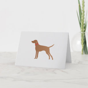 Classic vizsla holiday card