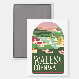 Classic Wales Cornwall Vintage Travel Magnet
