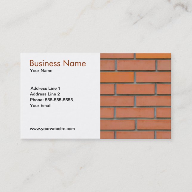 Classic Wall Building Industry Business Card (Front)