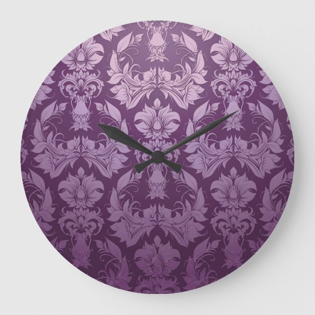 Classic Wallpaper: Seamless Vintage Design Large Clock (Front)