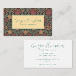 Classic Warm Floral Business Card
