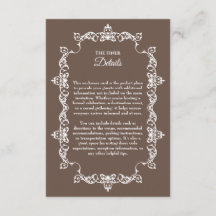 Classic Warm Mocha Brown Ornately Framed Wedding