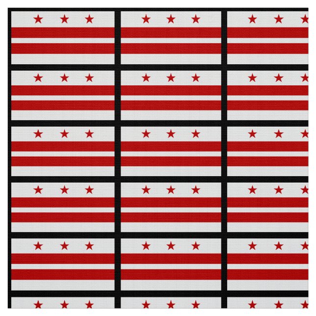 Classic Washington D.C. Flag Fabric (Swatch)