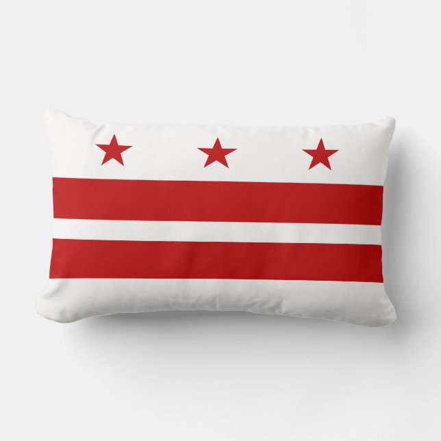 Classic Washington D.C. Flag Lumbar Cushion (Front)