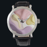 Classic watch in stylish abstract graphic<br><div class="desc">Delight in gifting with the “Spring Cupcake Party” gift collection, where irresistible pastel swirls turn everyday treasures into sweet tokens of Easter joy and spring cheer. Glossy drips of bubblegum pink, creamy yellow, pastel violet, and soft pink cascade over keychains, mugs, candles, keepsake boxes, and wrapping paper, transforming simple items...</div>